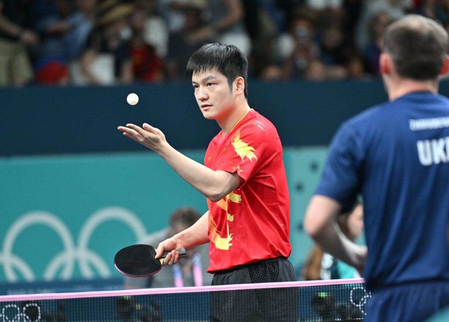 中国乒乓球队强势瑞典乒乓球队，樊振东高光表现